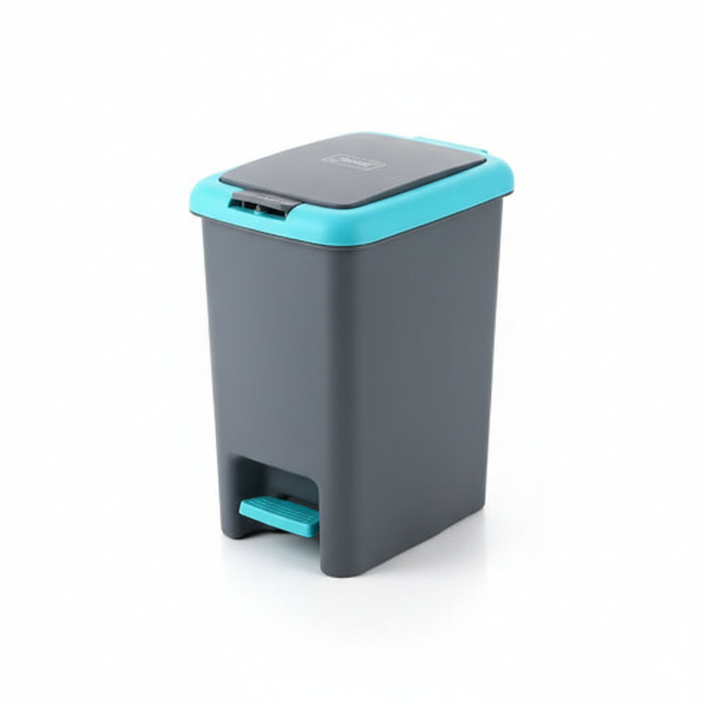 Plastic Push N Pedal Dust Bin | Hands-Free Operation, Compact Design, Unbreakable Plastic | Ideal for Kitchen, Office & Bathroom Use 6.5 Litres (1 Pc / Mix Color) Description :- Keep your surroundings clean and clutter-free with this 6.5 Litre Push N Peda